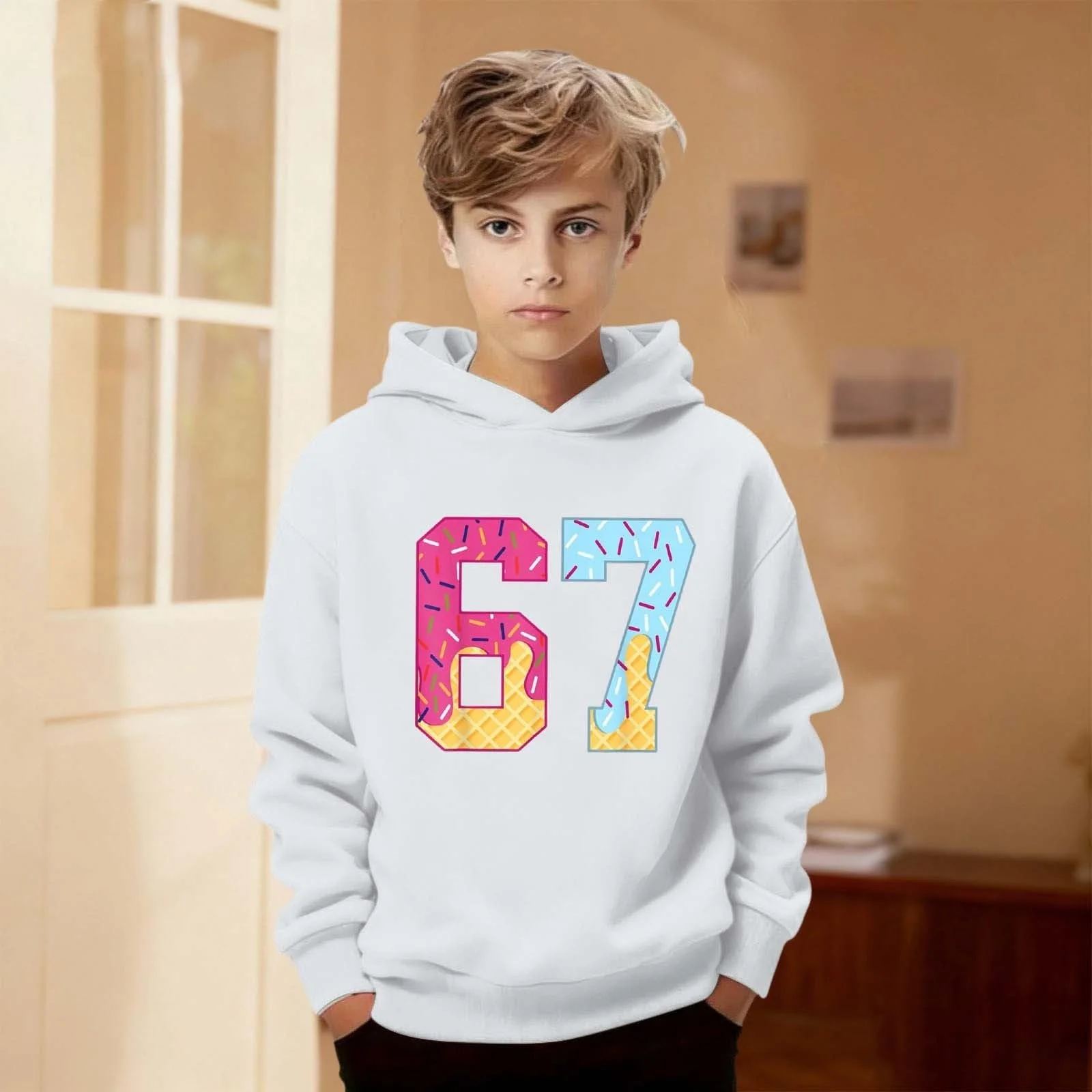 Толстовка для дівчат 67 Prints Підліткова, фото №4