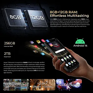 Смартфон HOTWAV Hyper 7 20GB RAM 256GB ROM 5G IP68/IP69K Waterproof Camping Light ціна на synthetic.ua - Фото 1 Смартфон HOTWAV Hyper 7 20GB RAM 256GB ROM 5G IP68/IP69K Waterproof Camping Light synthetic.ua - Фото 1