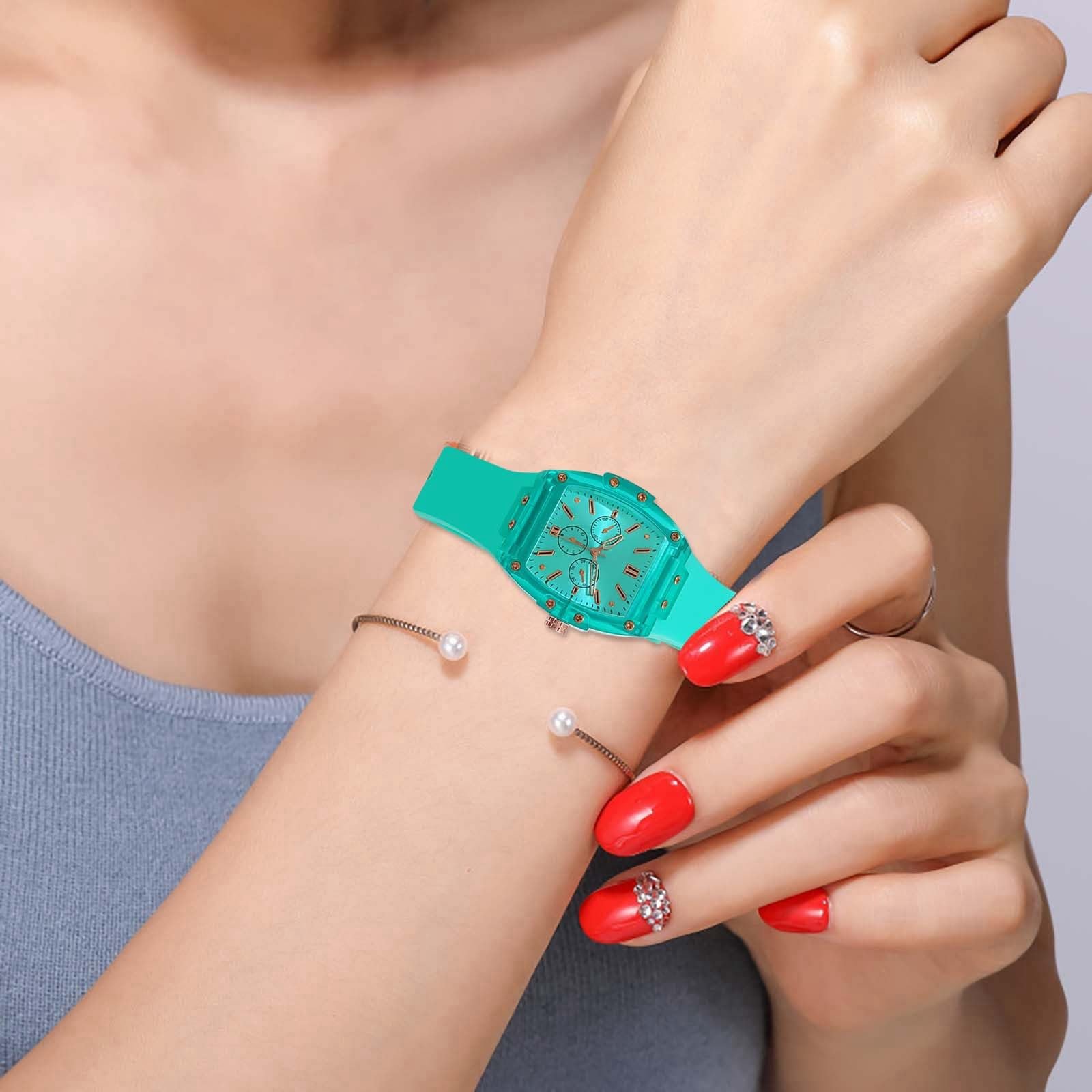 Женские Ретро Часы Модные Женские Часы Красивые и Компактные Женские Часы Повседневные и Простые Элегантные Женские Часы (E, One Size), фото №4