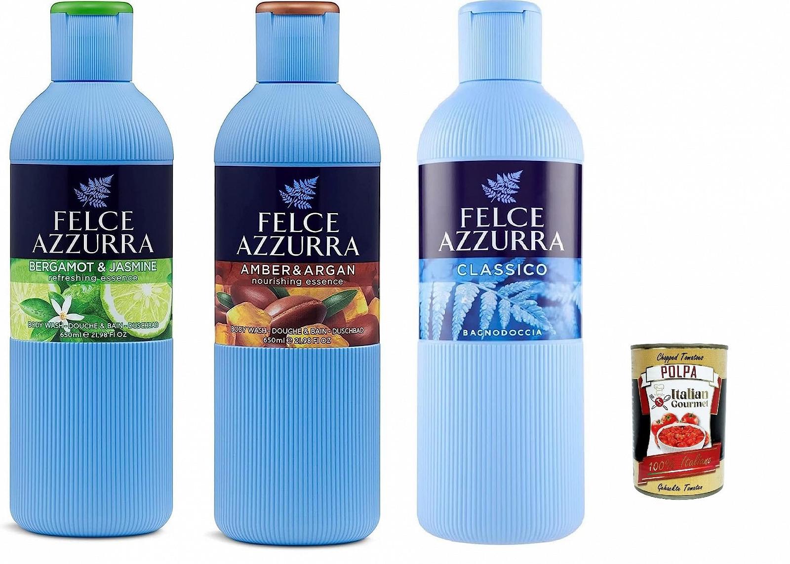 Гель для душу Paglieri Felce Azzurra Distinctive Perfume 650 мл 3 шт. + Італійські томати 400 г, фото №1