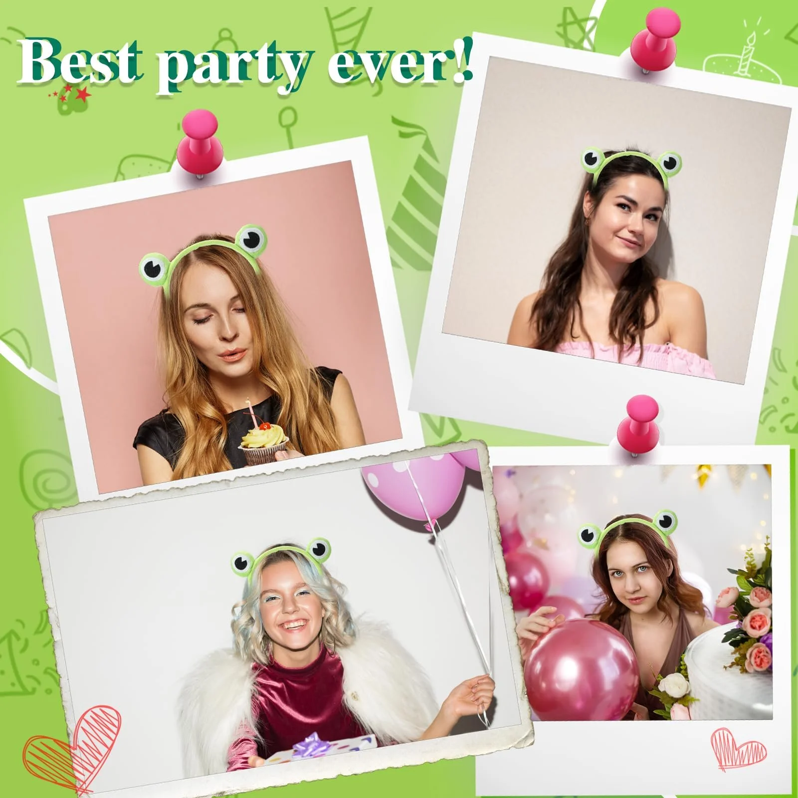 Обруч Эластичная с Зеленым Лягушонком, фото №3