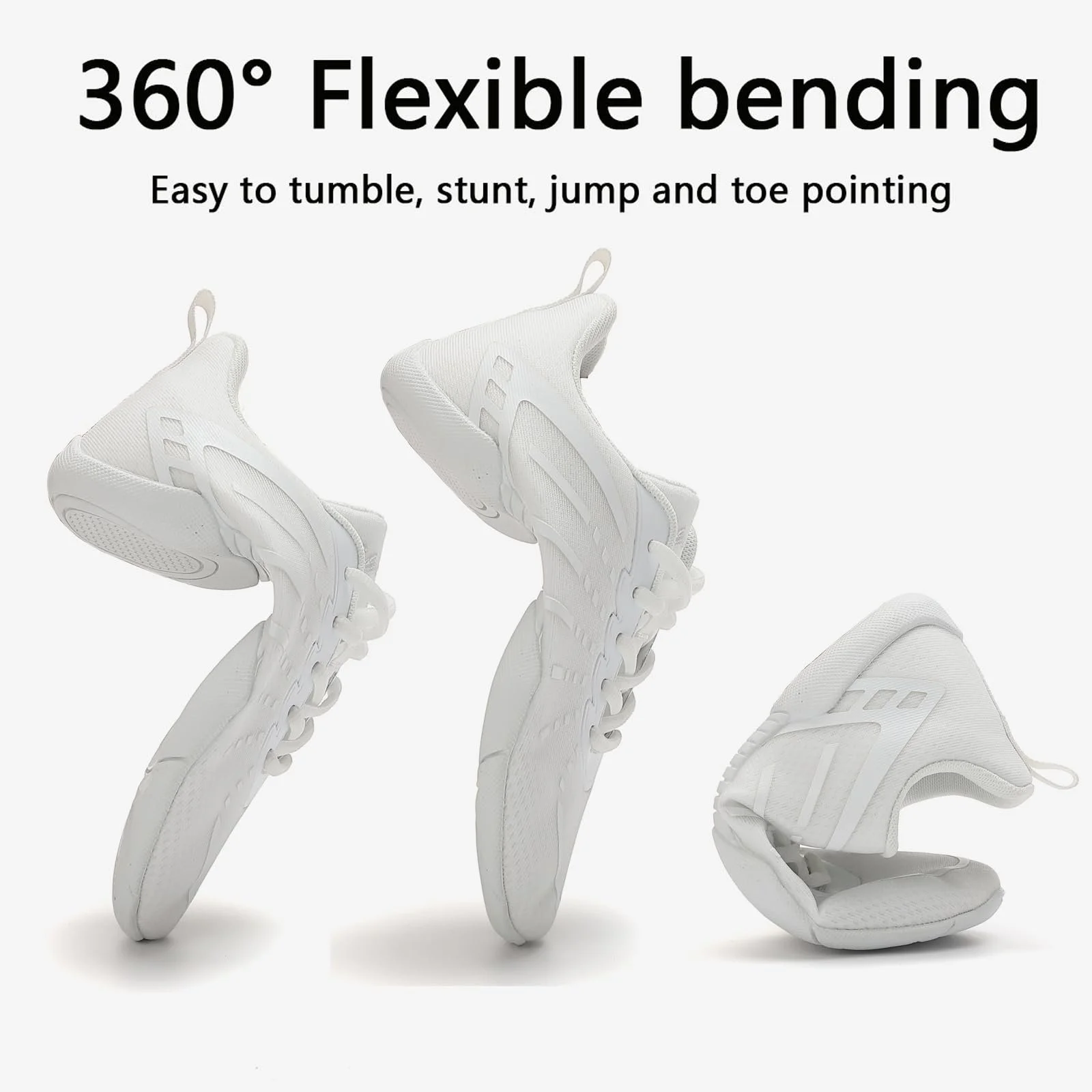 Кроссовки для черлидинга Cheerleader, танцевальные кроссовки, кроссовки для черлидинга, теннисные кроссовки для танцев, гибкая сетчатая Кроссовки для гимнастики, для фитнеса на открытом воздухе, фото №4