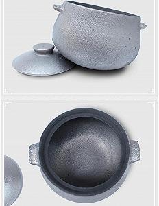 Каструля-сотейник керамічна для тушкування сіра 6L synthetic.ua - Фото 1