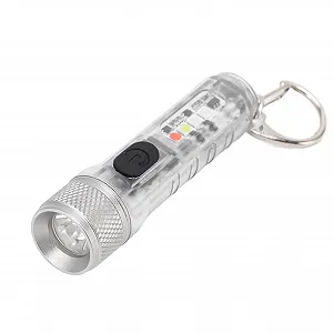 Ліхтарик-брелок LED Hyuduo Міні 3 режими освітлення для кемпінгу, походів Нержавіюча сталь Портативний (Прозорий) synthetic.ua - Фото 1