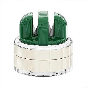 Точилка для кухни портативная 2-слотовая На присоске Зеленая - Фото 1