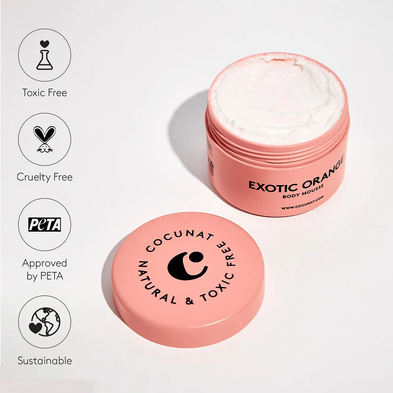 Мус для тіла COCUNAT Зволожуючий та Підтягуючий Exotic Orange 24 години Цитрусовий Аромат Масло Ши 200 мл, фото №6