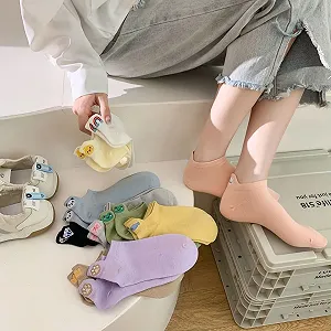 Носки Спортивные Женские Хлопковые Разноцветные с рисунками Размер 34-39 EU synthetic.ua - Фото 1