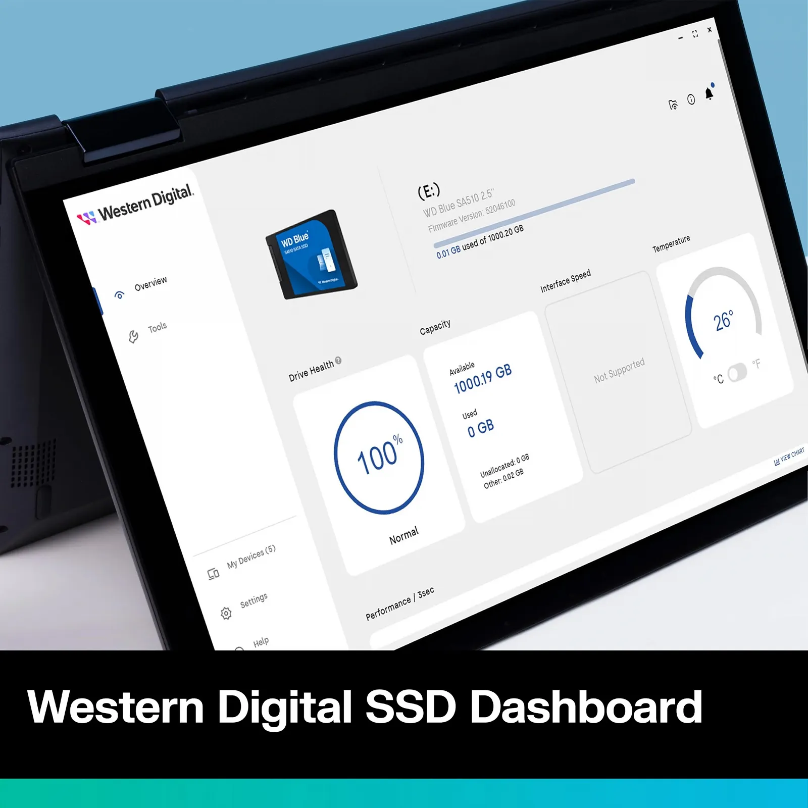 Внутренний SSD WD Blue SA510 1TB 2.5" SATA, фото №5 Внутренний SSD WD Blue SA510 1TB 2.5" SATA, фото №5