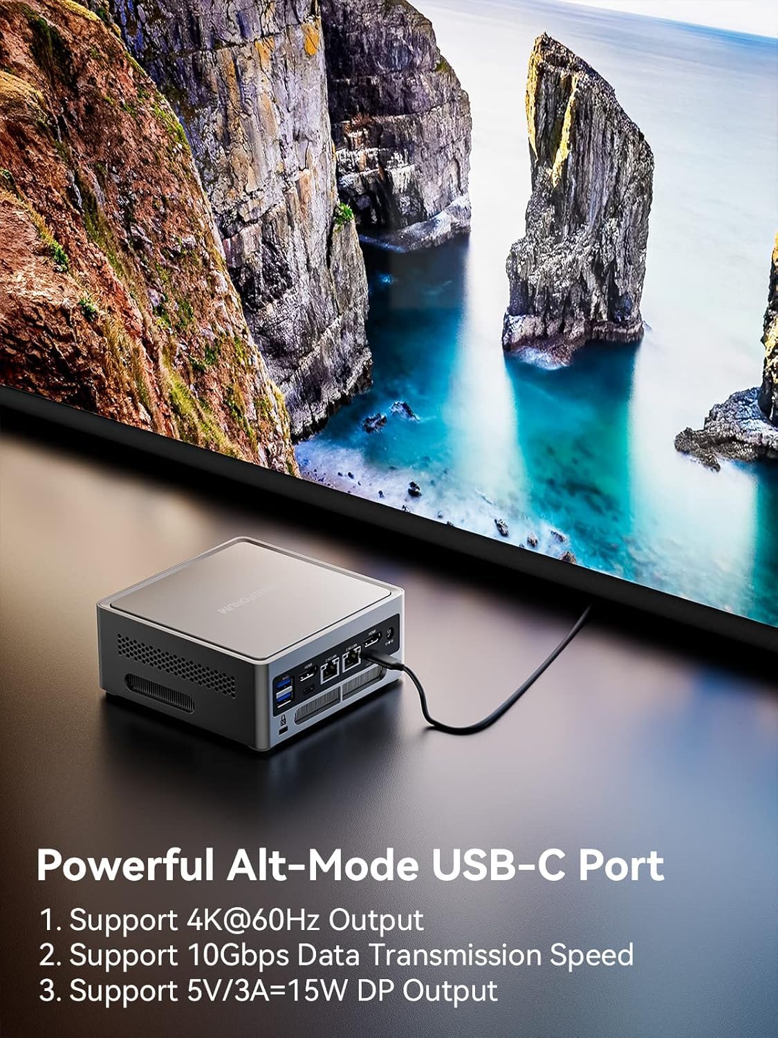 Mini ПК MINIS FORUM NAB5 Core i5-12450H 16GB DDR4/512GB SSD HDMI/USB-C WiFi BT USB 3.2 Gen2, фото №3