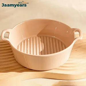 Форма для запікання лазаньї 1000 мл кругла керамічна для духовки та мікрохвильової печі synthetic.ua - Фото 1