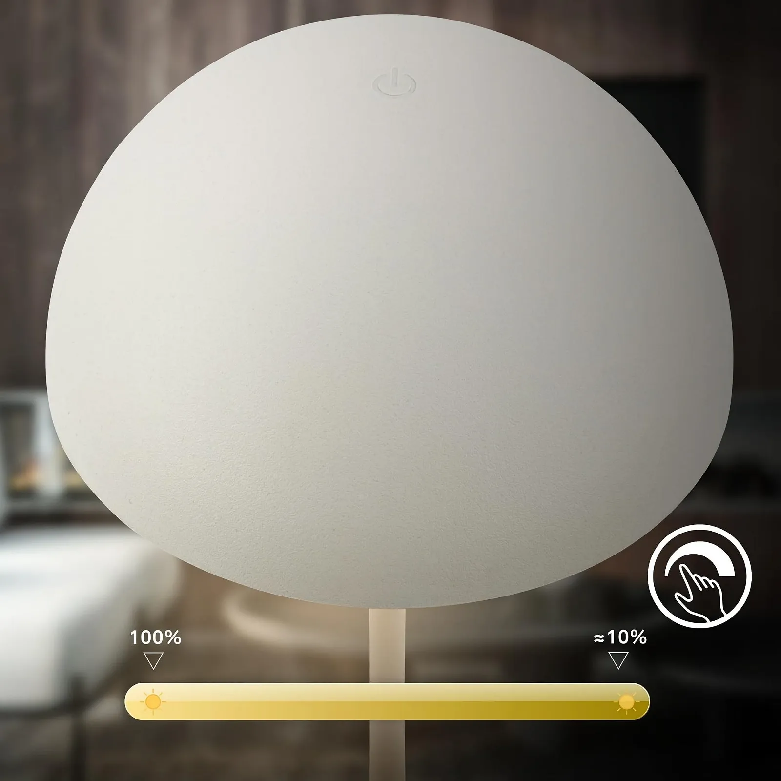 Настольная лампа BRILONER LED аккумуляторная IP44 сенсорная 16 x 29 см Античный белый, фото №5