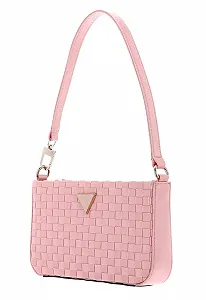 Сумка на плече GUESS Twiller Mini Top Zip Блідо-рожевий synthetic.ua - Фото 1