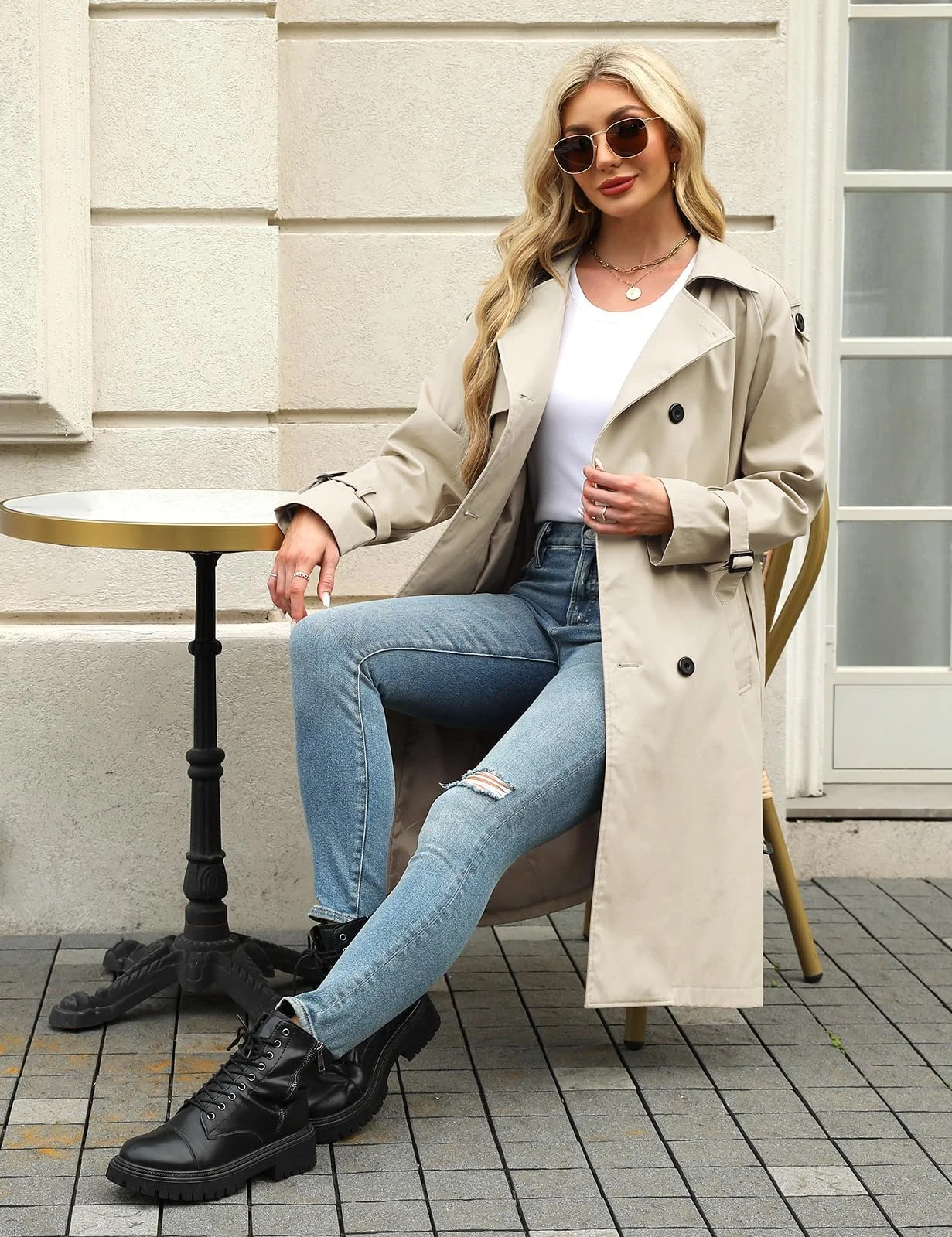 Тренч Vancavoo Жіночий Довгий Перехідний, фото №8