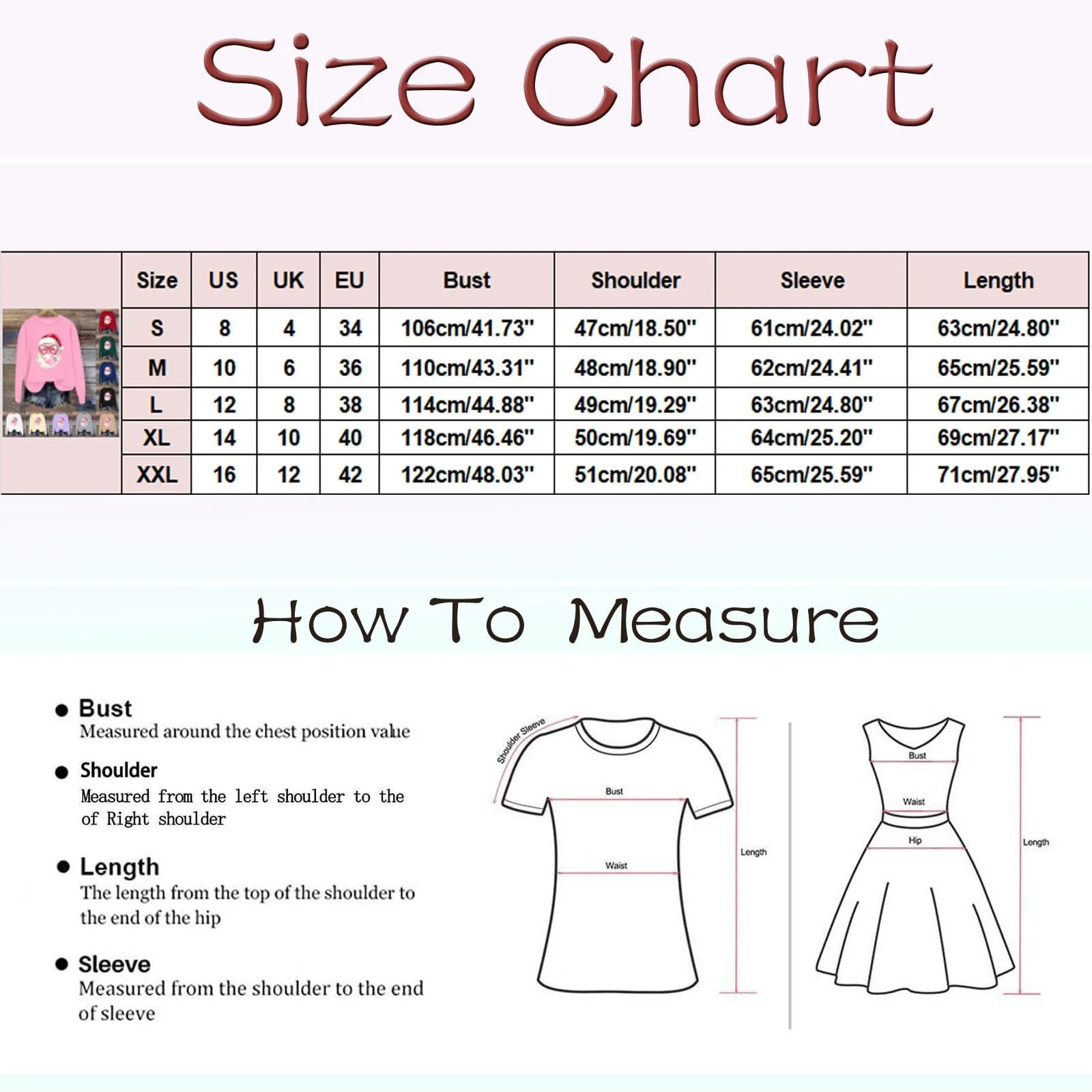Женский Зимний Свитшот Праздничный Рождественский Принт Круглый вырез Винтажный Пуловер, фото №3