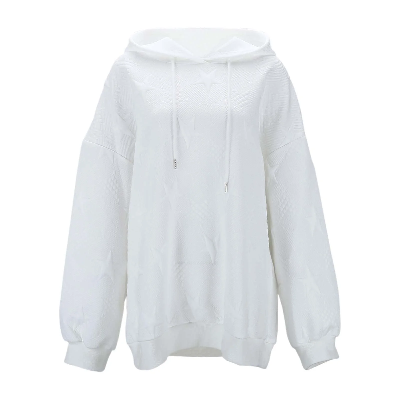 Женская Толстовка Générique С длинным рукавом, круглым вырезом, тиснением, винтажная, однотонная, фото №1