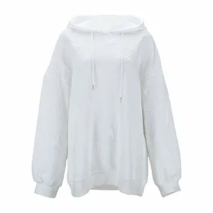 Женская Толстовка Générique С длинным рукавом, круглым вырезом, тиснением, винтажная, однотонная - Фото 1