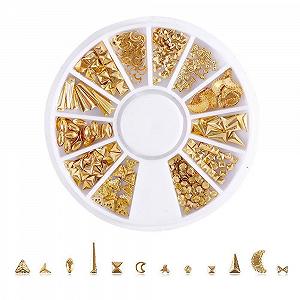 3D Блестки для ногтей, Неправильные бусины для ногтей, Металлические блестки в форме звезды и луны, Разнообразные украшения для ногтей, Подвески для маникюра, DIY изделий, Ювелирных аксессуаров, Золото 5 - Фото 1