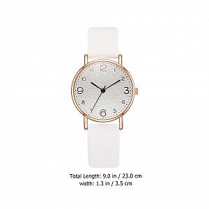 Жіночий годинник SOIMISS Аналоговий Кварцовий Білий Ремінець PU Шкіра synthetic.ua - Фото 1