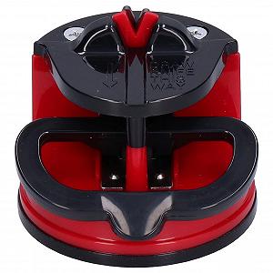 Точилка для ножей и ножниц на вакуумной присоске вольфрамовая сталь Красный synthetic.ua - Фото 1