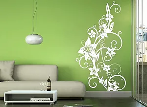 Наклейка на стіну Grandora W951 Flower Tendril Біла 58 x 110 см synthetic.ua - Фото 1