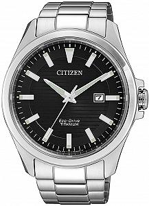 Чоловічий годинник Citizen Eco-Drive BM7470-84E, титан, сріблястий, браслет - Фото 1