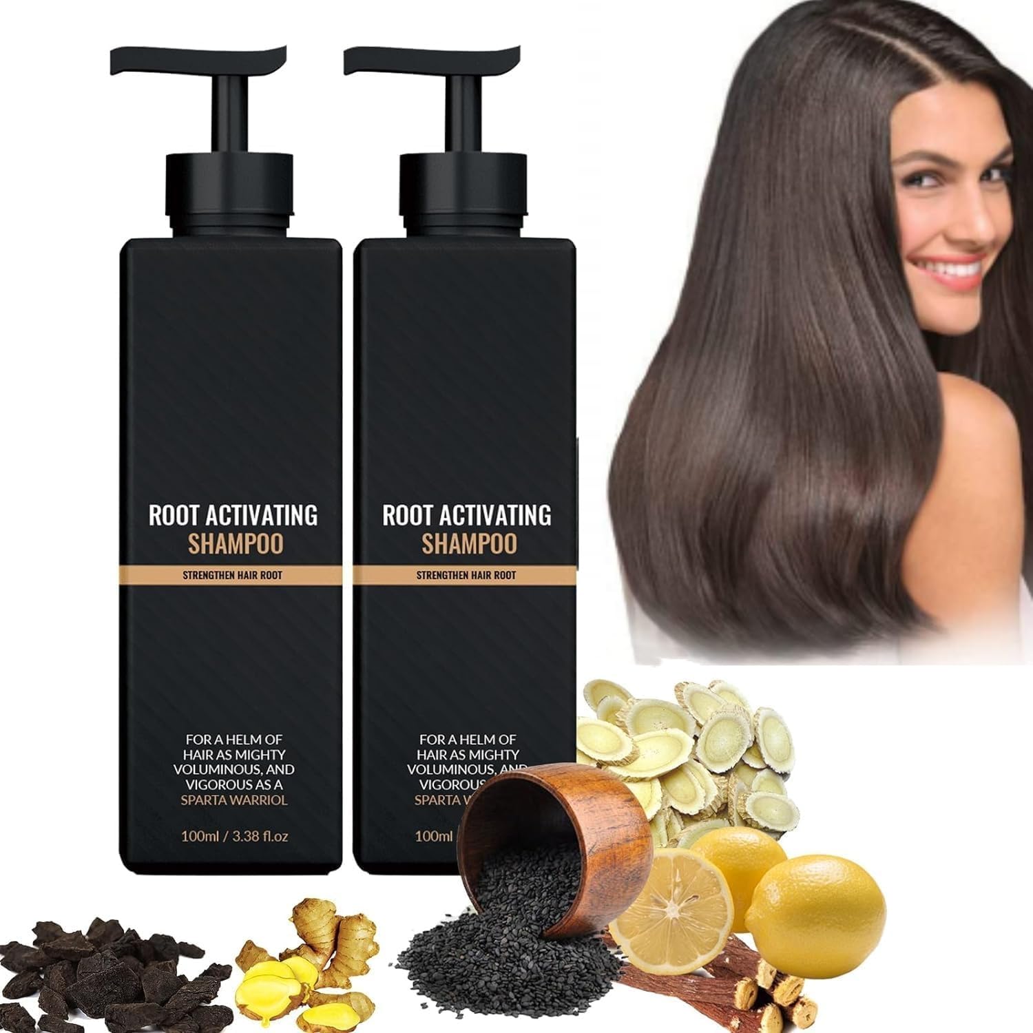 Шампунь Root Activator Hair Loss Thickening для відновлення волосся (натуральна формула), унісекс (2 одиниці), фото №1