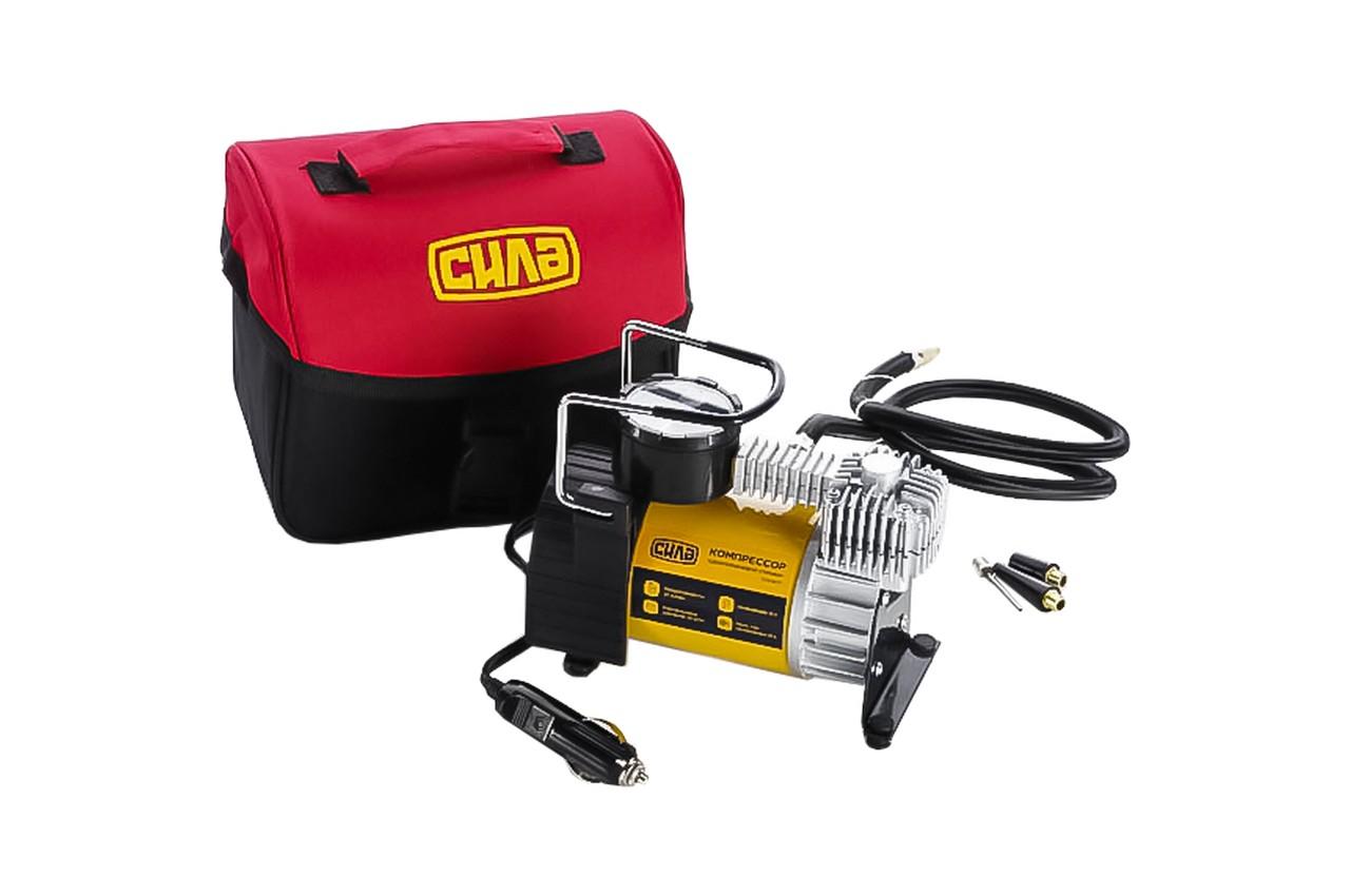 Мінікопресор автомобільний Сила 12 В x 10 бар 35 л/мин однопошної автостоп 900405, фото №1