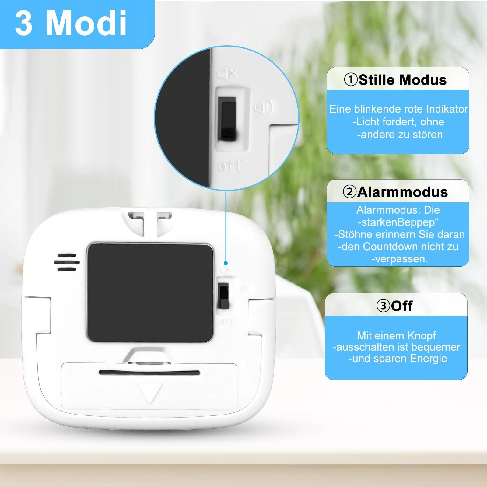 Кухонный таймер Version 3.0 Набор из 2 шт. цифровой магнитный LCD с батарейкой, фото №3 Кухонный таймер Version 3.0 Набор из 2 шт. цифровой магнитный LCD с батарейкой, фото №3