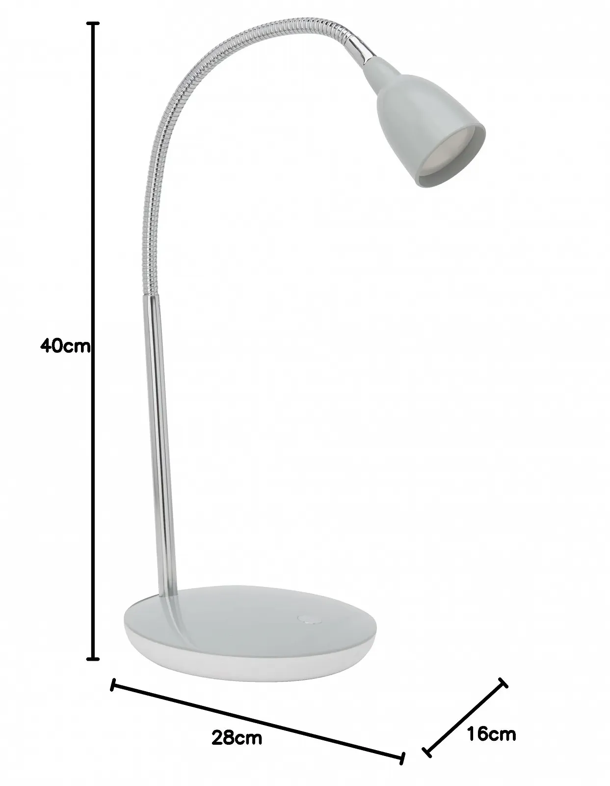 Настольная лампа Lightbox LED Modern Гибкий штатив Титан Пластик/Металл 40 см, фото №4