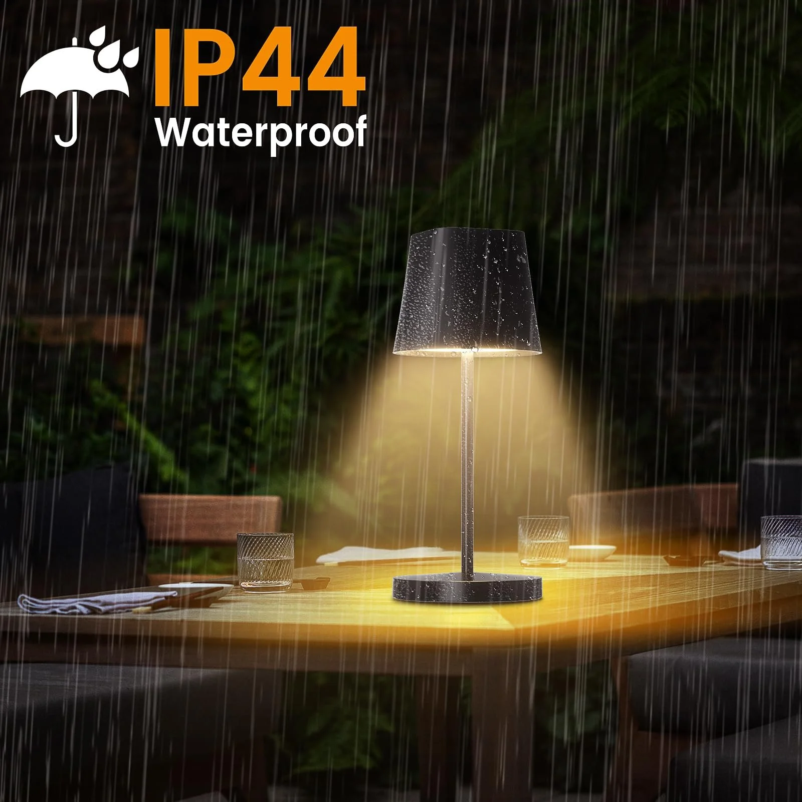 Настільна лампа Quntis LED бездротова акумуляторна Touch 3000 K - 5000 K + RGB USB IP44, фото №7