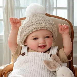 Кукла детская BABESIDE Reborn Mia 43 см реалистичная новорожденная девочка с мягким телом и милой улыбкой, как настоящий ребенок с реалистичной кожей synthetic.ua - Фото 1