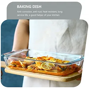 Форма для запікання Прямокутна Скляна Термостійка для духовки та мікрохвильовки synthetic.ua - Фото 1