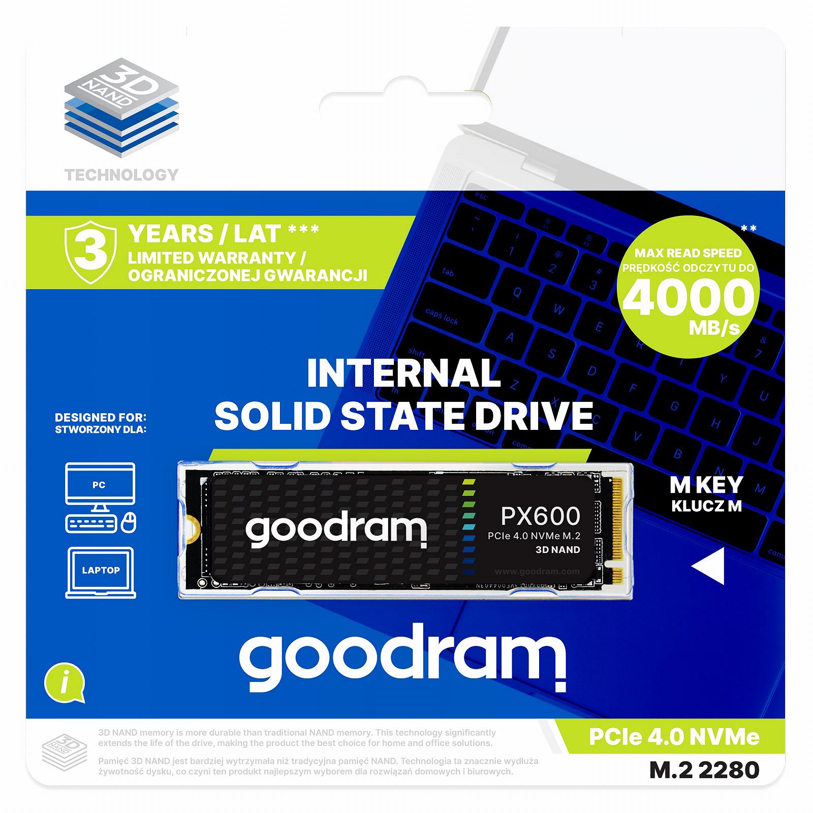 Накопітер SSD 500GB Goodram PX600 M.2 2280 PCIe 4.0 x4 NVMe 3D TLC (SSDPR-PX600-500-80), фото №3 Накопітер SSD 500GB Goodram PX600 M.2 2280 PCIe 4.0 x4 NVMe 3D TLC (SSDPR-PX600-500-80), фото №3