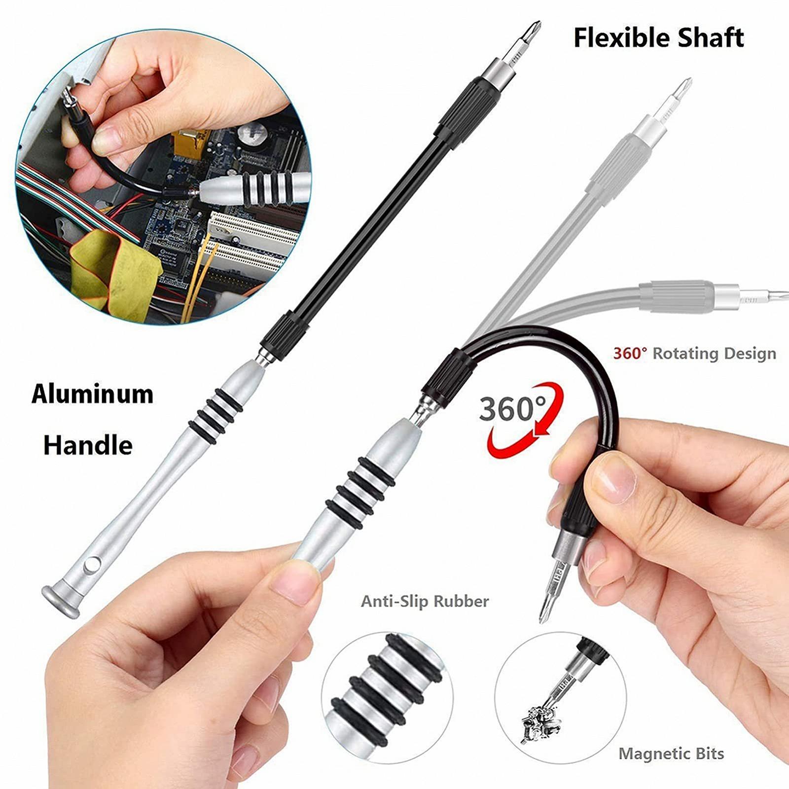 Набір викруток 115 в 1 З магнітними насадками Прецизійний Набір, фото №4