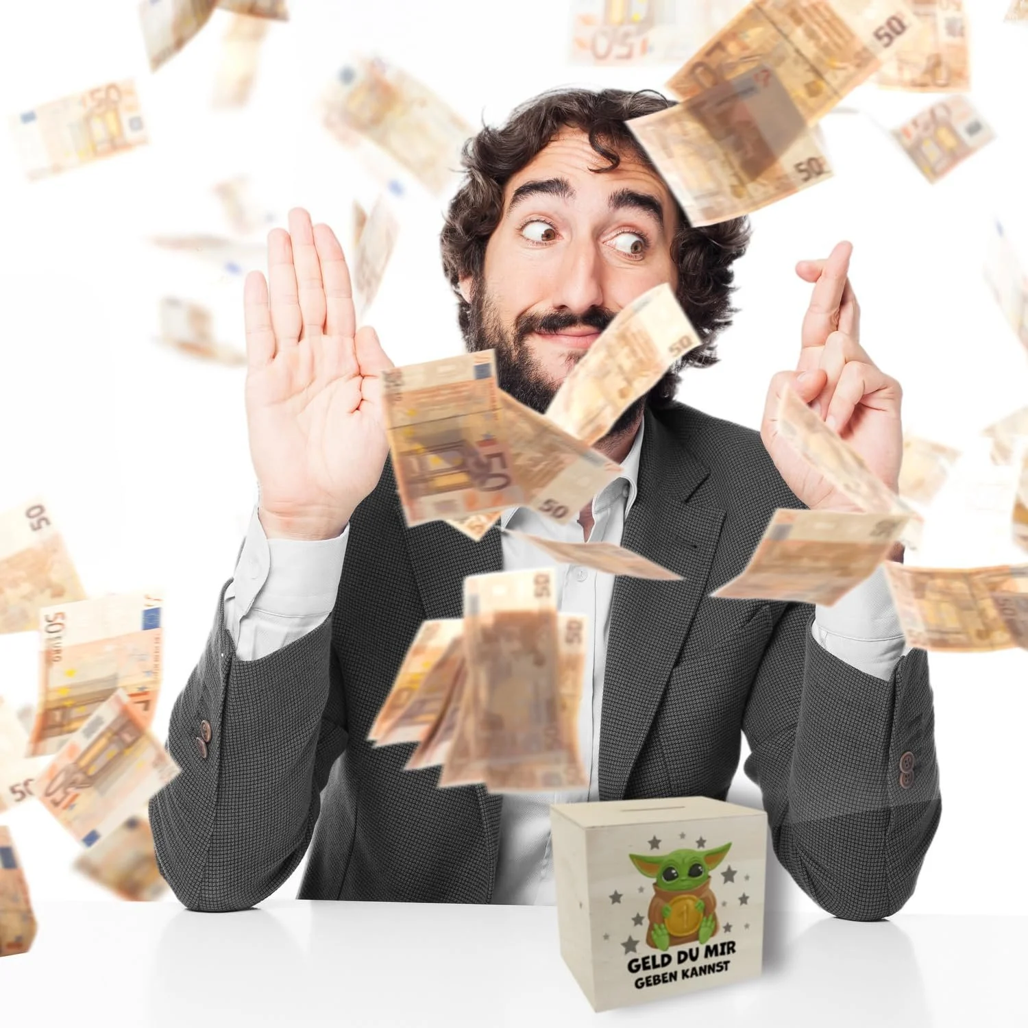 Скарбничка дерев'яна Baby Alien Geld du mir geben kannst, фото №7