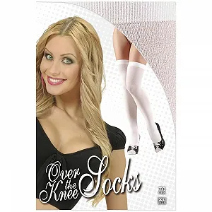 Гольфы Unbekannt Long XL 70 Den Белый synthetic.ua - Фото 1