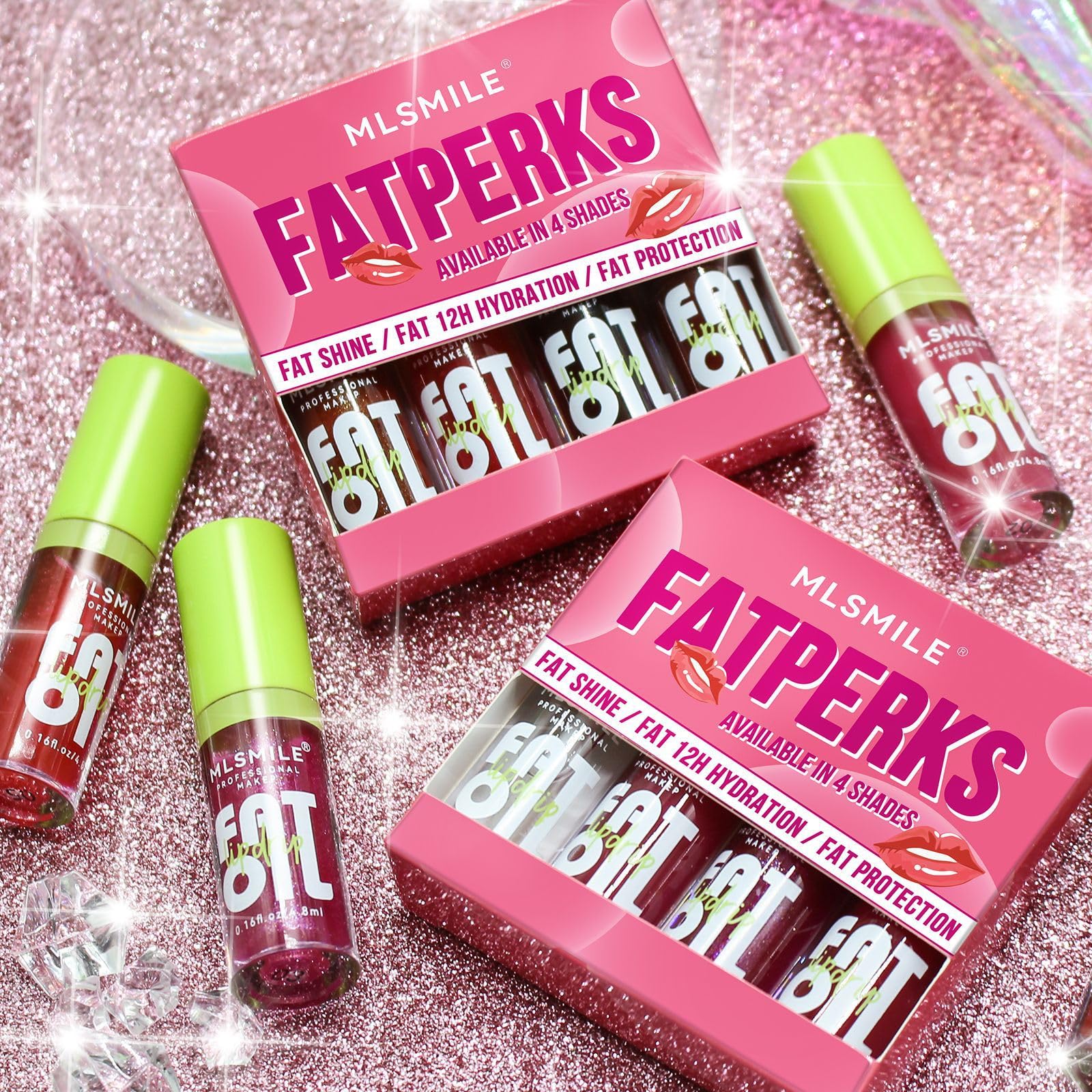 Блеск для губ Lip Oil 4 цвета, большая кисточка, увлажняющий, прозрачный, блестящий финиш (B), фото №6