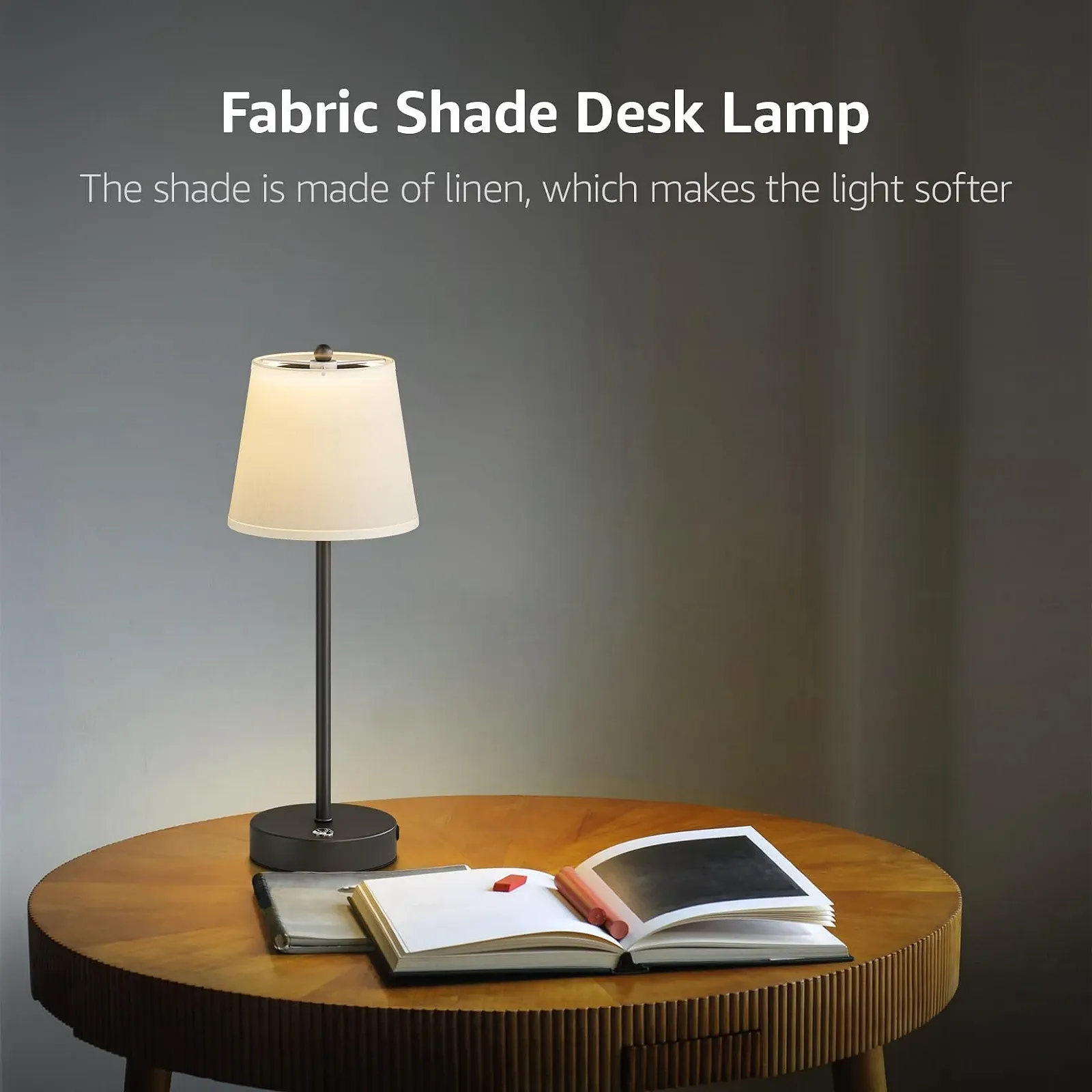 Настільна лампа Акумуляторна Бездротова 6000 мАг 40 см 4 Вт 2700-6000 K Сенсорна Чорна, фото №6