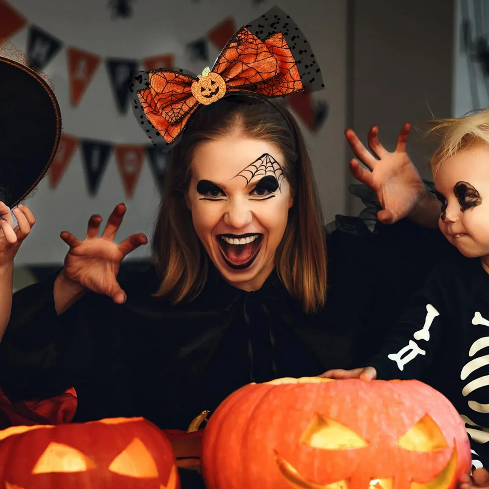 Обруч для волосся з гарбузовим бантом MAGICLULU, фото №4