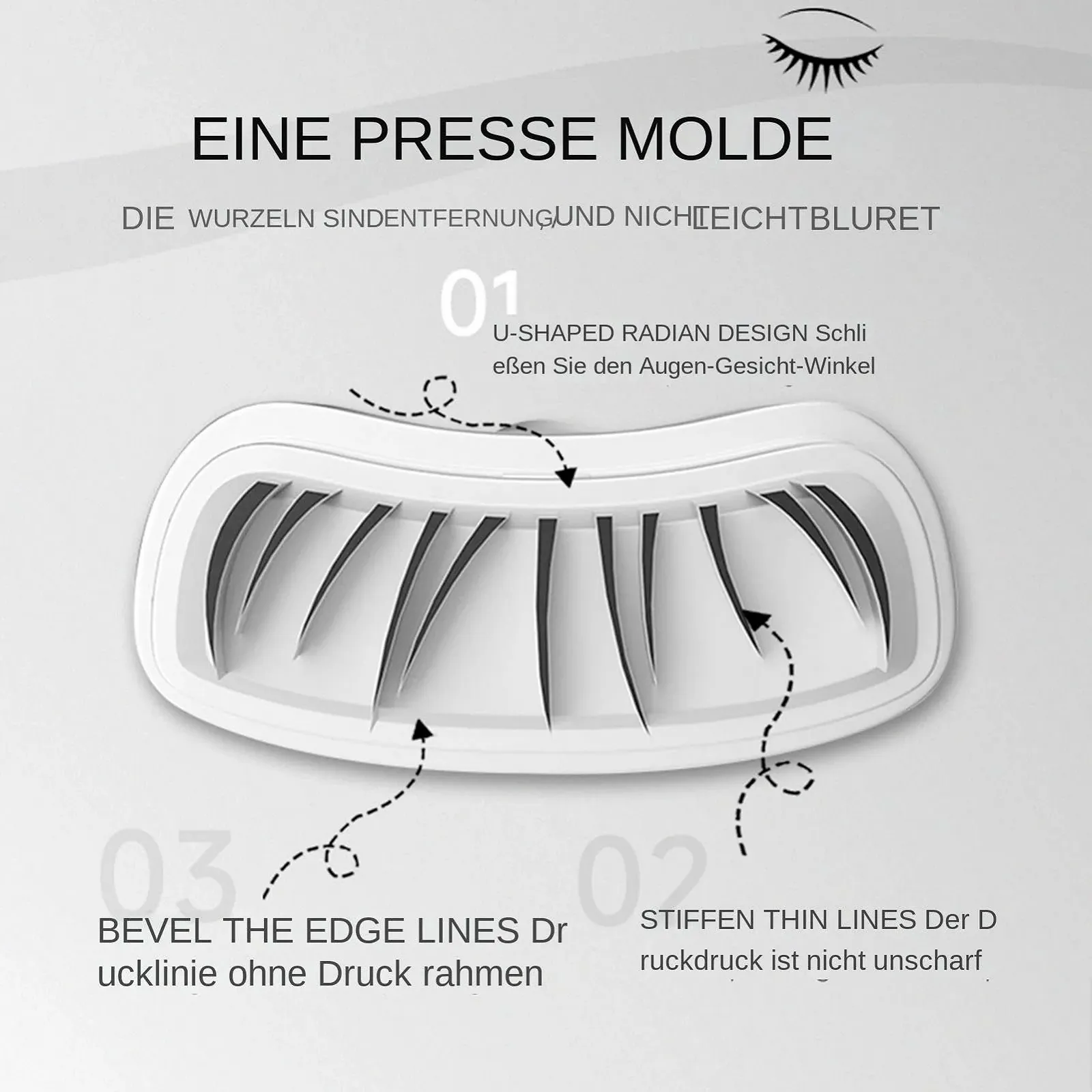 Штамп для нижніх вій Quaeetyu, набір портативних підводок, фото №4