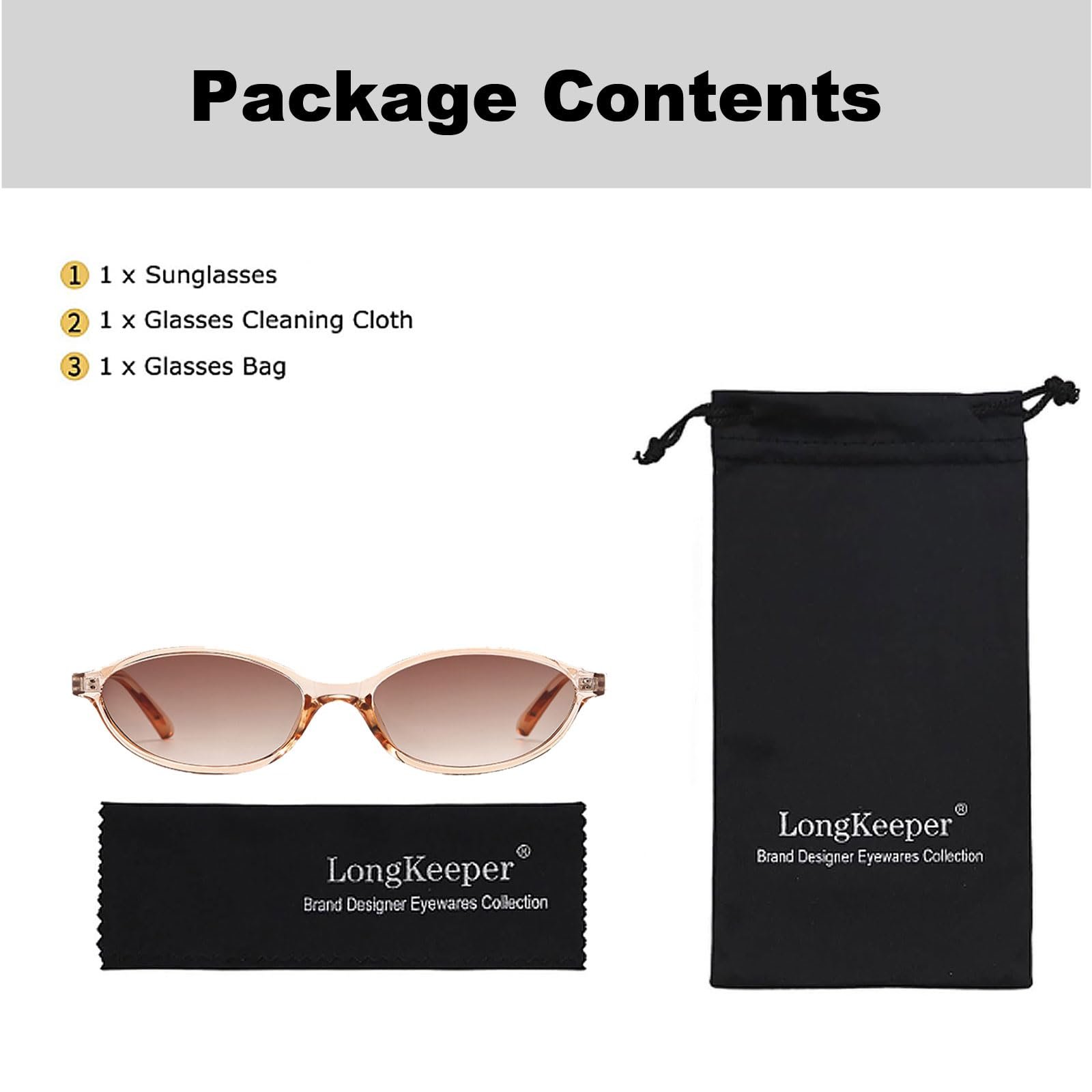 Овальні сонцезахисні окуляри Long Keeper для жінок, модні маленькі, фото №5