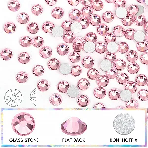 Стрази Novani SS20 Скло Стрази з пласким дном для DIY сумок та прикраси взуття SS20, Рожевий synthetic.ua - Фото 1