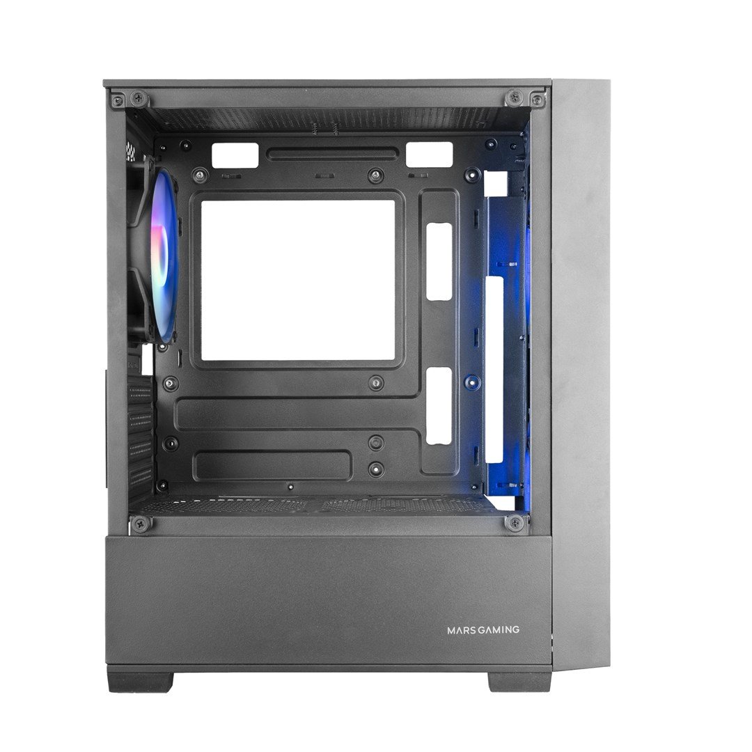 Корпус Mars Gaming MC-VORTEX / без БЖ / Micro-ATX / 3x120mm FRGB / Чорний, фото №5