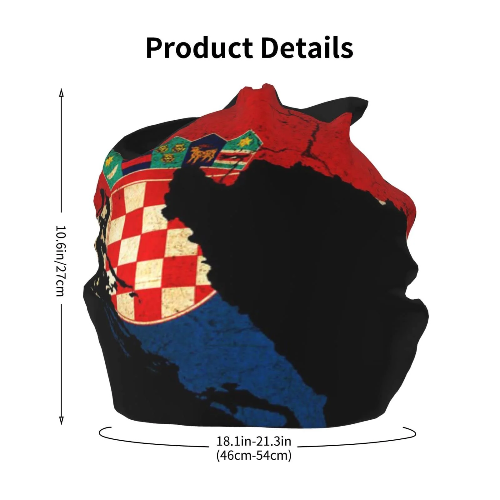 Шапка LOUJIN Croatia Map Outline Flag Slouchy для мальчиков, фото №5