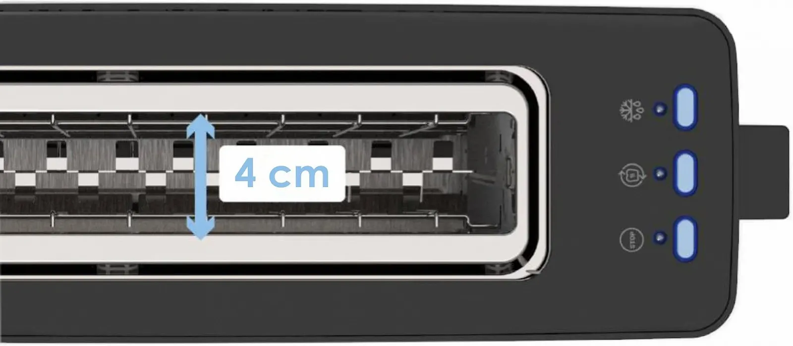 Тостер з довгим слотом Bastilipo Firefox AN-900 Чорний 900 Вт Функція розморожування Піддон для крихт, фото №2