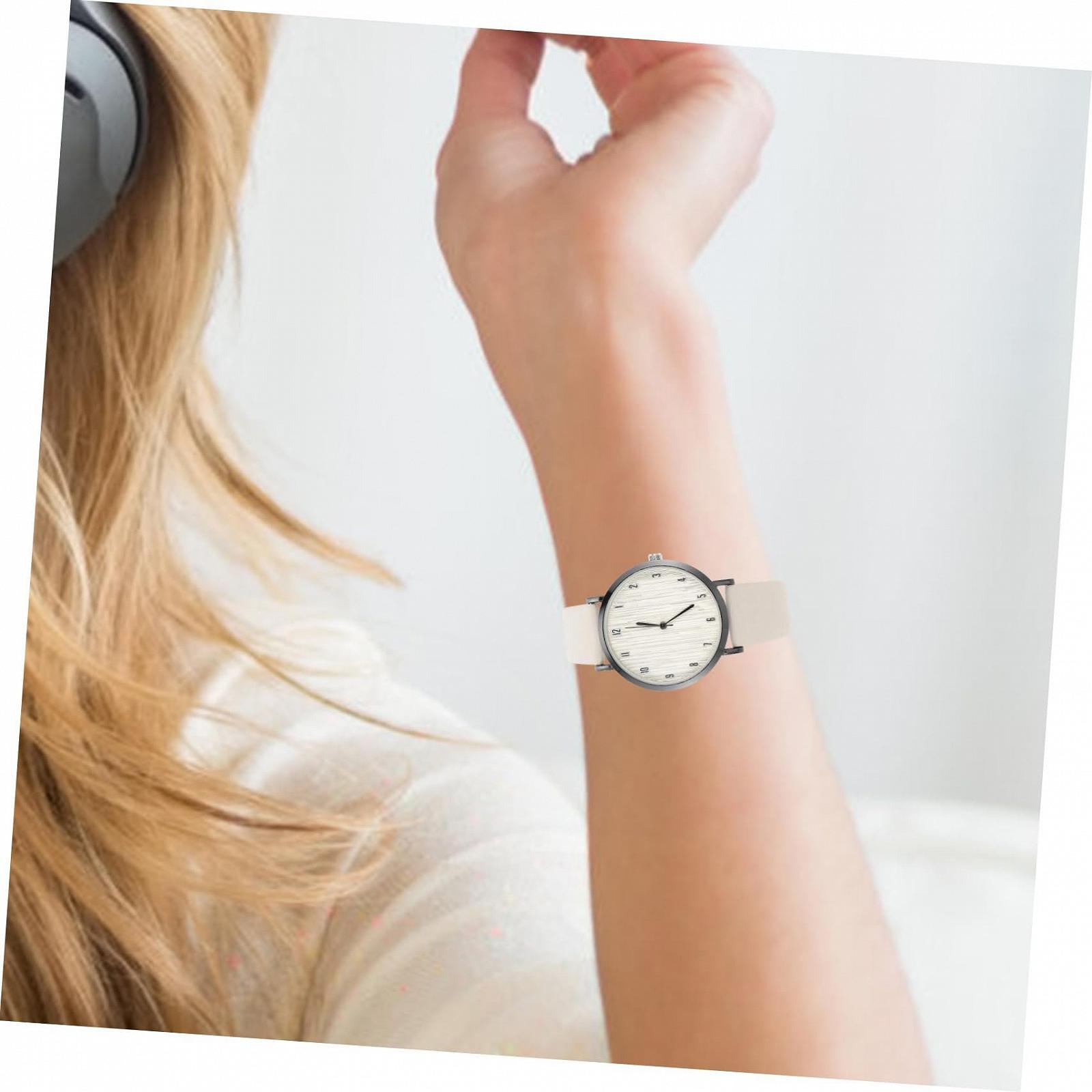 Кварцовий годинник Healvian Тонкий Жіночий Годинник з нержавіючої сталі Шкіра Рожевий, фото №4 Кварцовий годинник Healvian Тонкий Жіночий Годинник з нержавіючої сталі Шкіра Рожевий, фото №4