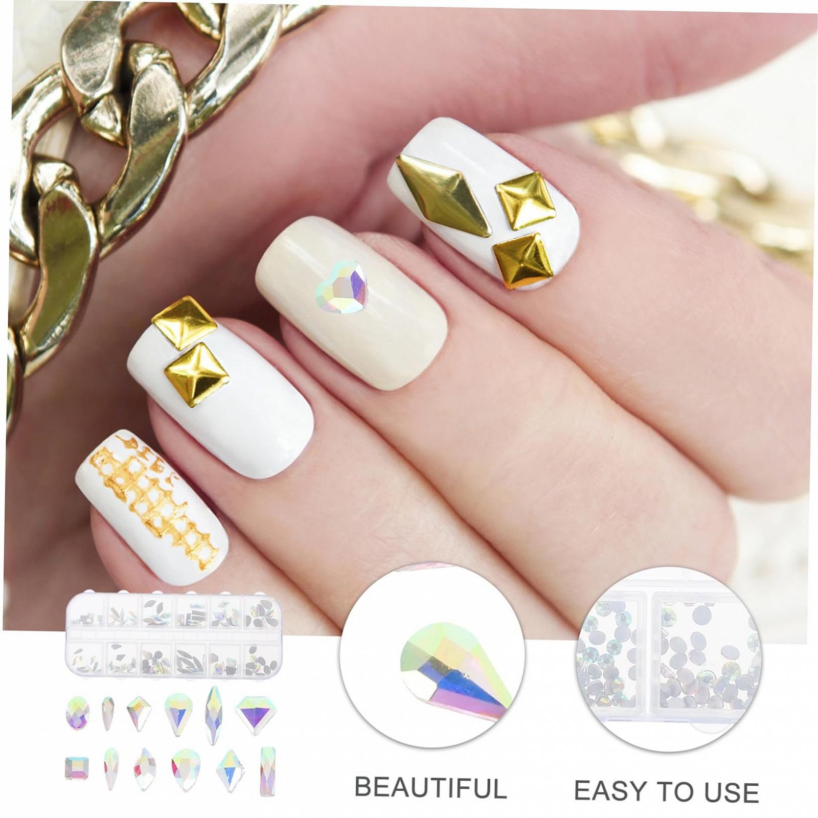 Украшения для ногтей Coheali Металлические подвески для дизайна ногтей со стразами, фото №8