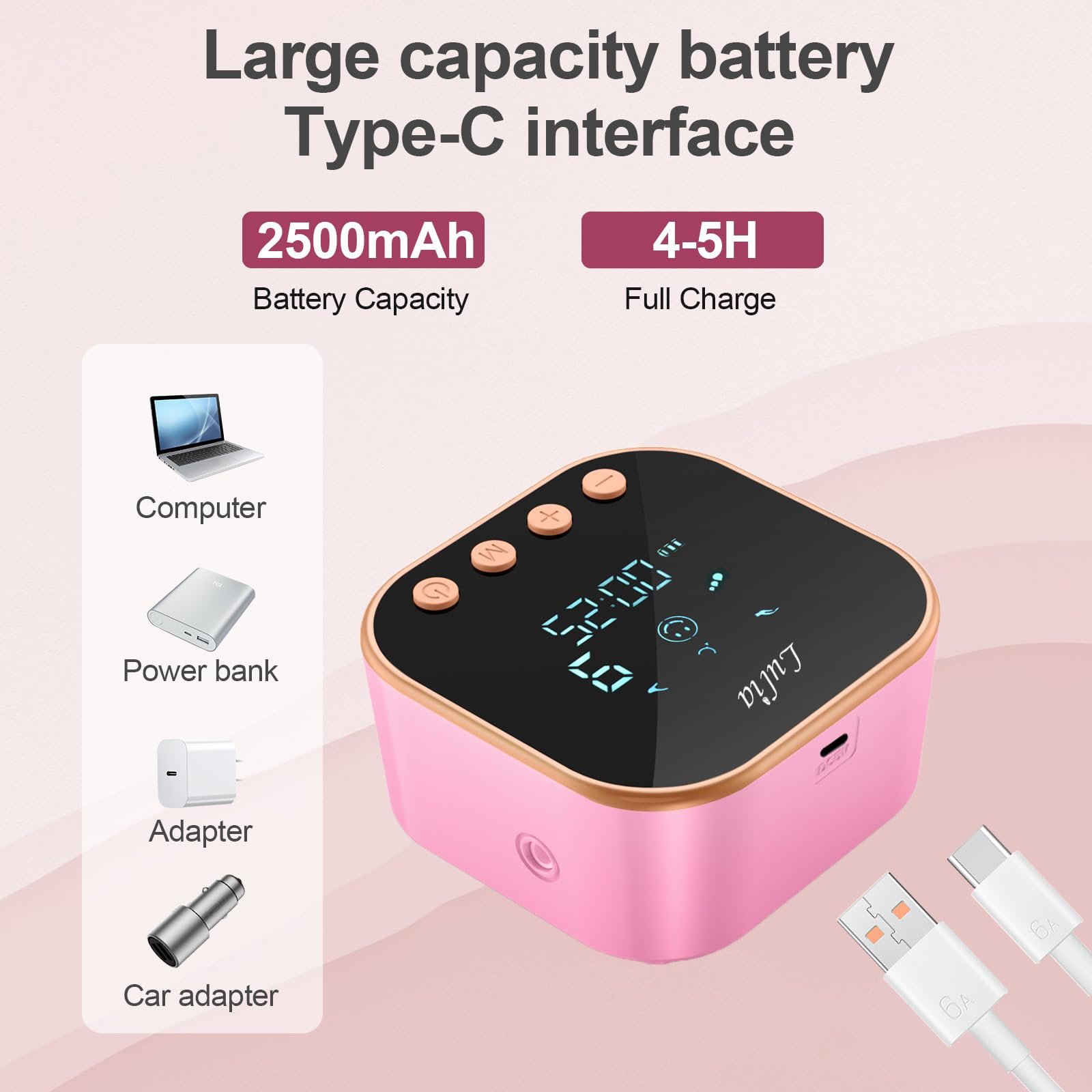 Молокоотсос электрический Lulia Двойной с 10 пакетами для хранения, 4 режима и 9 уровней, безболезненный, сильное всасывание, BPA-Free (Розовый), фото №6 Молокоотсос электрический Lulia Двойной с 10 пакетами для хранения, 4 режима и 9 уровней, безболезненный, сильное всасывание, BPA-Free (Розовый), фото №6