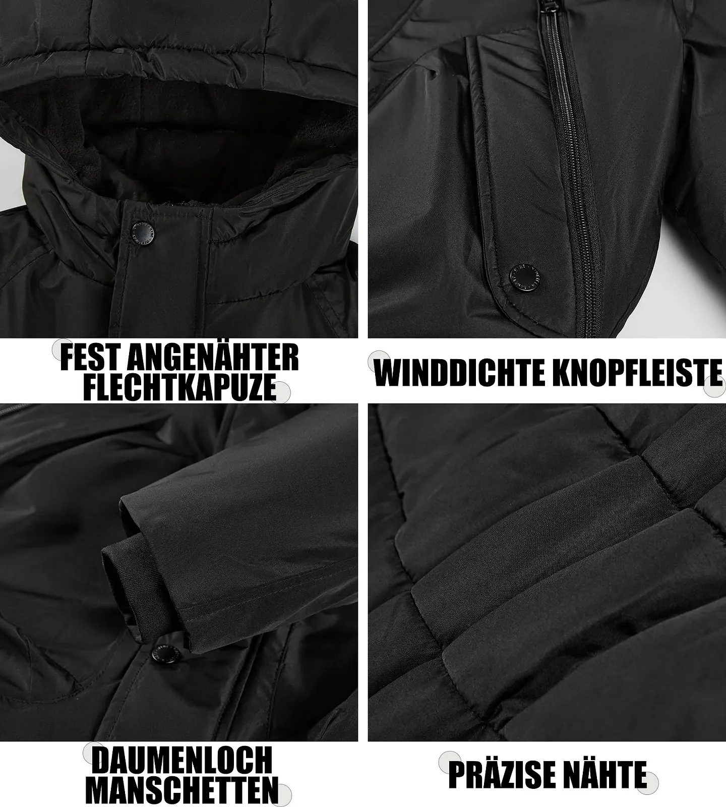 Зимова куртка з капюшоном для хлопчиків Sunny Sprout, утеплена пуховик з вітрозахисними рукавами та флісовою підкладкою, фото №7