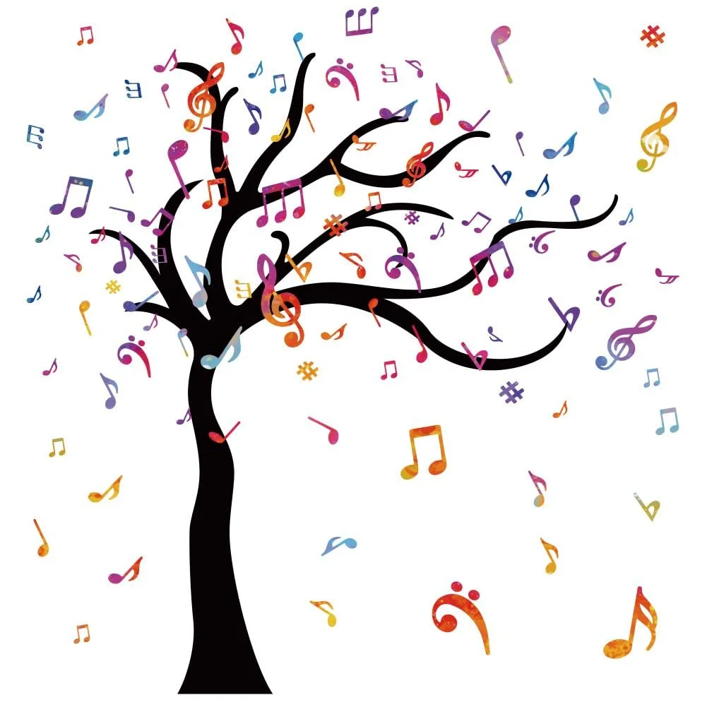 Наклейка на стену ANATTASOUL Trees and Music Notes самоклеящаяся, фото №3